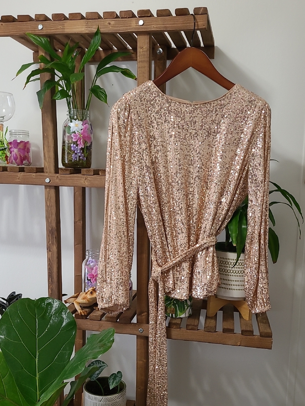 Vici Gold Sequin Blouse